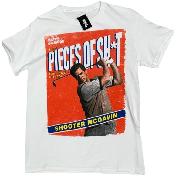 Happy Gilmore Shooter McGavin Graphic T-Shirt - Size S, NWT Funny Graphic Gift - Picture 1 of 7
